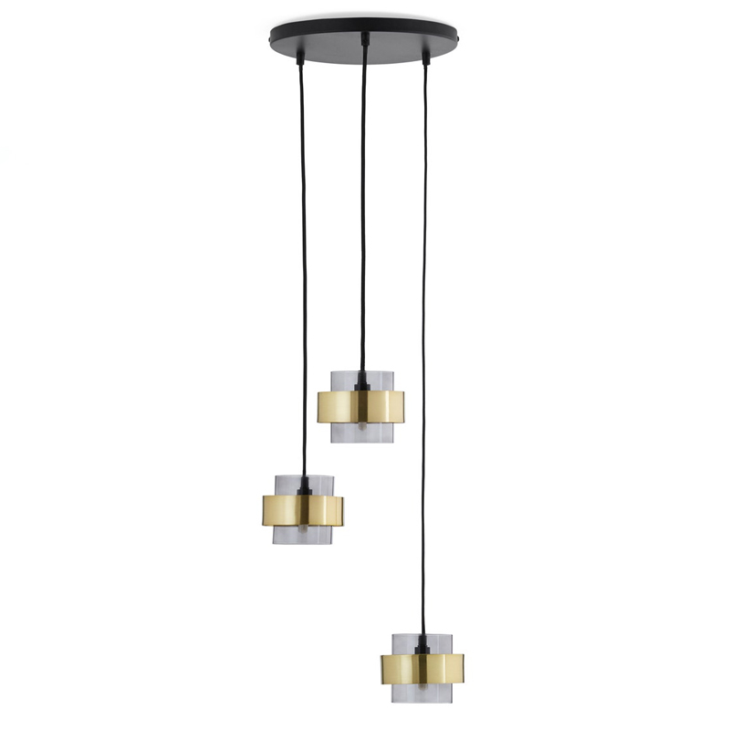 Люстра Truvor Chandelier Стекло Смок Латунь Люстра Truvor Chandelier Стекло Смок Латунь в Орле | Loft Concept