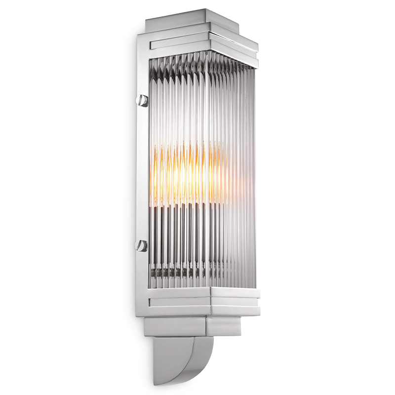 Бра Eichholtz Wall Lamp Bassett Nickel Прозрачное Стекло Никель Бра Eichholtz Wall Lamp Bassett Nickel Прозрачное Стекло Никель в Орле | Loft Concept