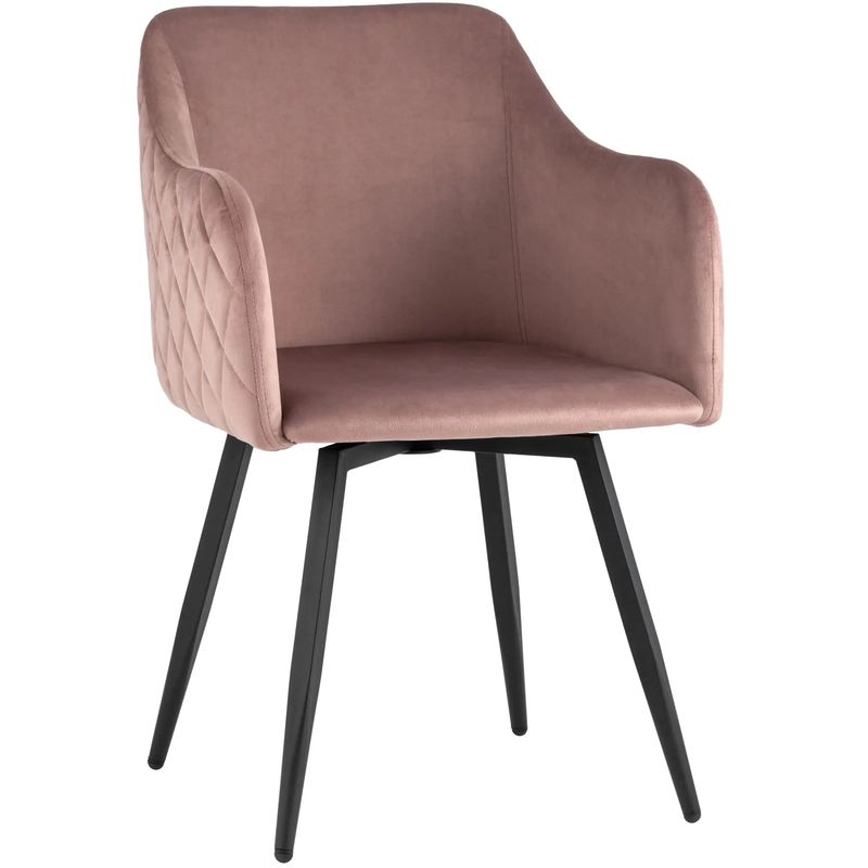Стул Вращающийся Nika Chair Цвет Пыльная Роза Розовый пастельный Черный Стул Вращающийся Nika Chair Цвет Пыльная Роза Розовый пастельный Черный в Орле | Loft Concept