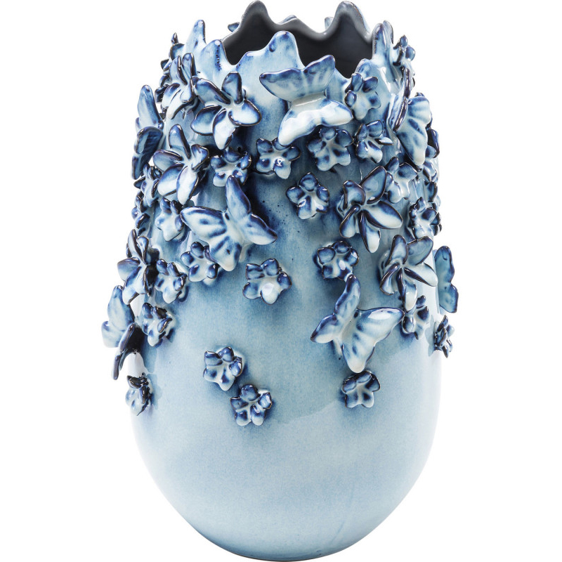 Ваза Blue & white Butterflies vase Голубой Ваза Blue & white Butterflies vase Голубой в Орле | Loft Concept