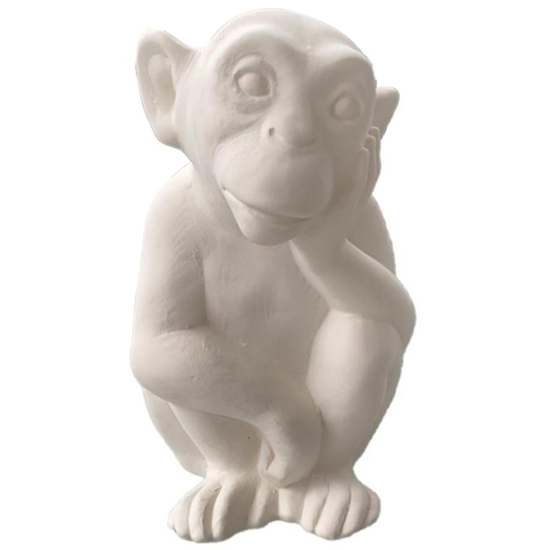 Статуэтка Abhika Monkey Bisc. Statuette Белый Статуэтка Abhika Monkey Bisc. Statuette Белый в Орле | Loft Concept