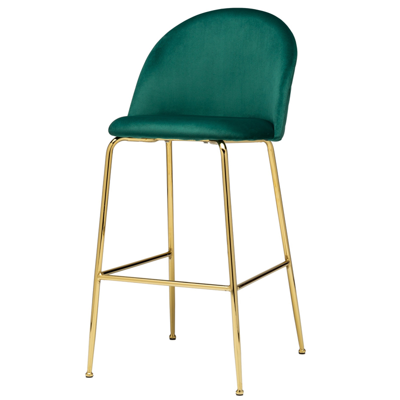 Барный стул Vendramin Bar Stool green Зеленый Глянцевое золото Барный стул Vendramin Bar Stool green Зеленый Глянцевое золото в Орле | Loft Concept