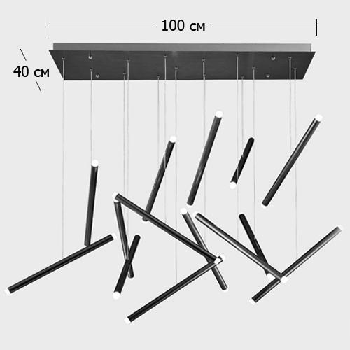 Люстра Dutti D0068 LED Chandelier Modern 14 black Люстра Dutti D0068 LED Chandelier Modern 14 black в Орле