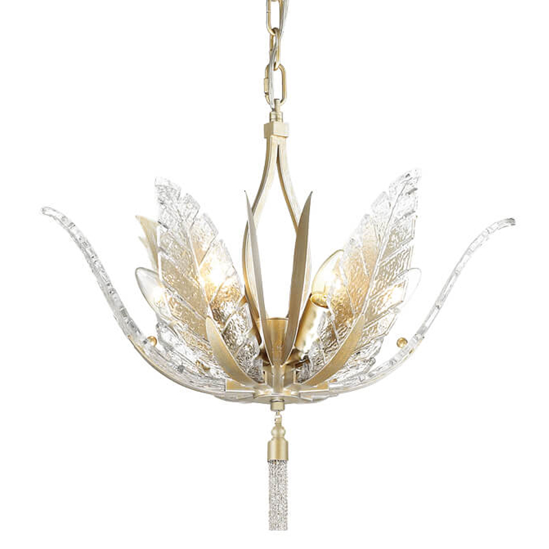 Люстра Glass Petals Chandelier 50 Золотой Прозрачный (Transparent) Люстра Glass Petals Chandelier 50 Золотой Прозрачный (Transparent) в Орле | Loft Concept