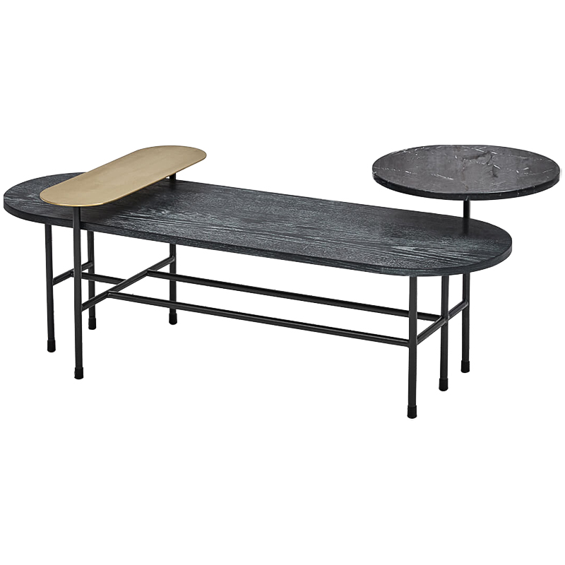 Кофейный столик Black Loft Coffee Table Черный Латунь Кофейный столик Black Loft Coffee Table Черный Латунь в Орле | Loft Concept