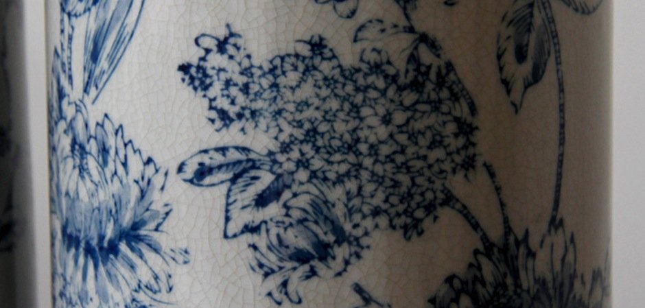 Вазы blue and white ornament Комплект из 2-х Вазы blue and white ornament Комплект из 2-х - Loft-Concept в Орле