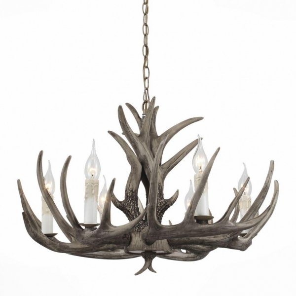 Люстра Hornland Chandelier 6 Grey Серый Люстра Hornland Chandelier 6 Grey Серый в Орле | Loft Concept