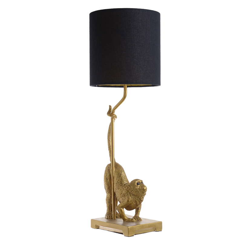 Настольная лампа Curious Monkey Table lamp Золотой Черный Настольная лампа Curious Monkey Table lamp Золотой Черный в Орле | Loft Concept