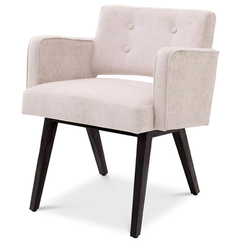 Стул Eichholtz Dining Chair Locarno Beige Бежевый Черный в Орле | Loft Concept 