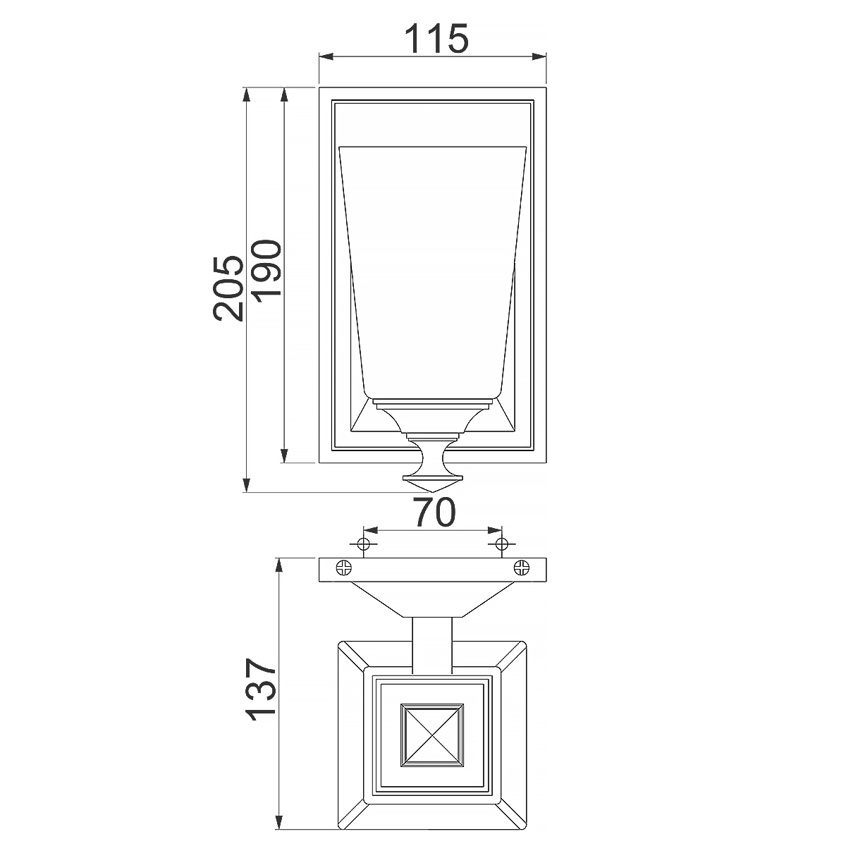 Бра с белым матовым плафоном на прямоугольном основании цвета хром Hinkley в Орле