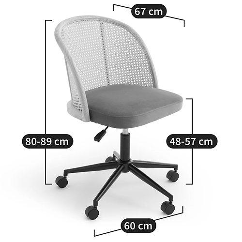 Офисное кресло из велюра и ротанга Eilwen Rattan Wicker Chair Офисное кресло из велюра и ротанга Eilwen Rattan Wicker Chair в Орле