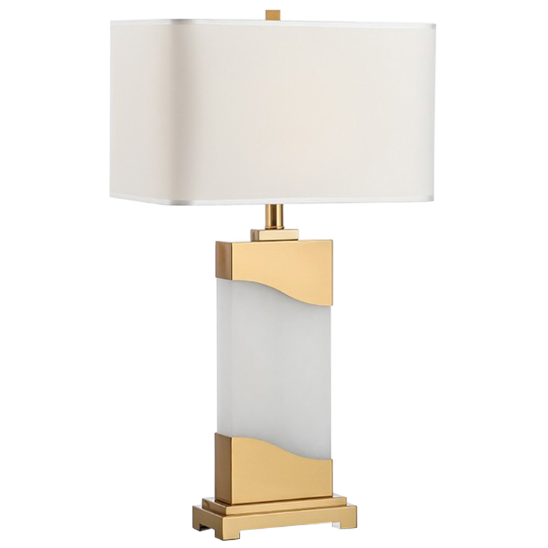 Настольная лампа Savatier Table Lamp Белый Латунь Настольная лампа Savatier Table Lamp Белый Латунь в Орле | Loft Concept