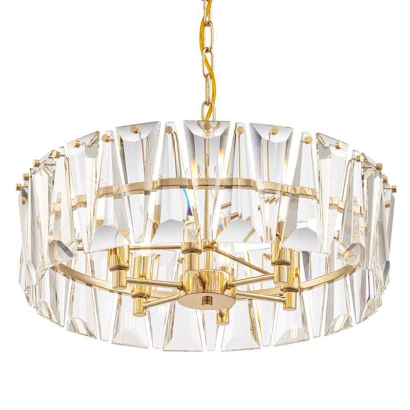 Люстра Ruby Crystal Chandelier Gold 53 Глянцевое золото Прозрачное Стекло Люстра Ruby Crystal Chandelier Gold 53 Глянцевое золото Прозрачное Стекло в Орле | Loft Concept