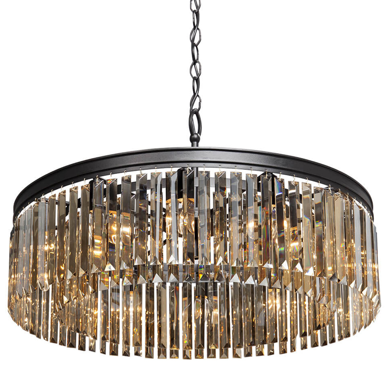 Люстра RH Rhys Amber GLASS Prism Round Chandelier Янтарное стекло 80 Черный матовый Прозрачное Стекло Люстра RH Rhys Amber GLASS Prism Round Chandelier Янтарное стекло 80 Черный матовый Прозрачное Стекло в Орле | Loft Concept