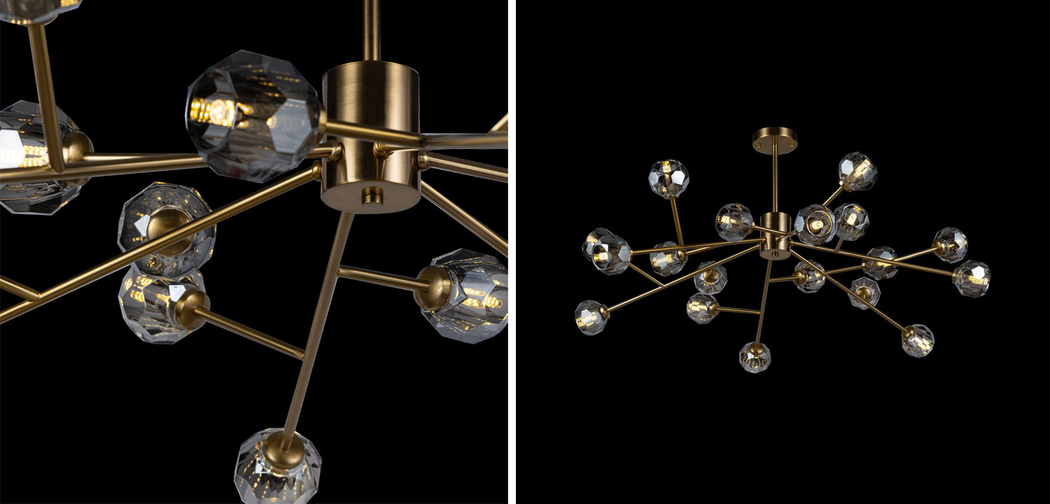 Люстра Boule De Cristal smoky 18 - фото №1