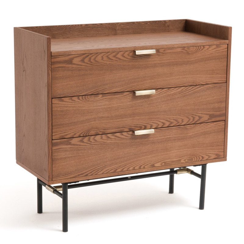 Комод с бортиками Torgny Chest of drawers Орех Латунь Комод с бортиками Torgny Chest of drawers Орех Латунь в Орле | Loft Concept