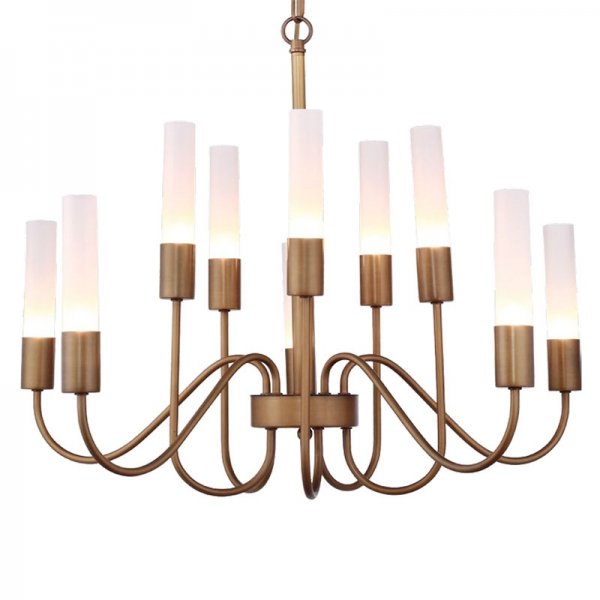 Люстра Loft Tube Chandelier 10 Темная бронза винтаж Люстра Loft Tube Chandelier 10 Темная бронза винтаж в Орле | Loft Concept