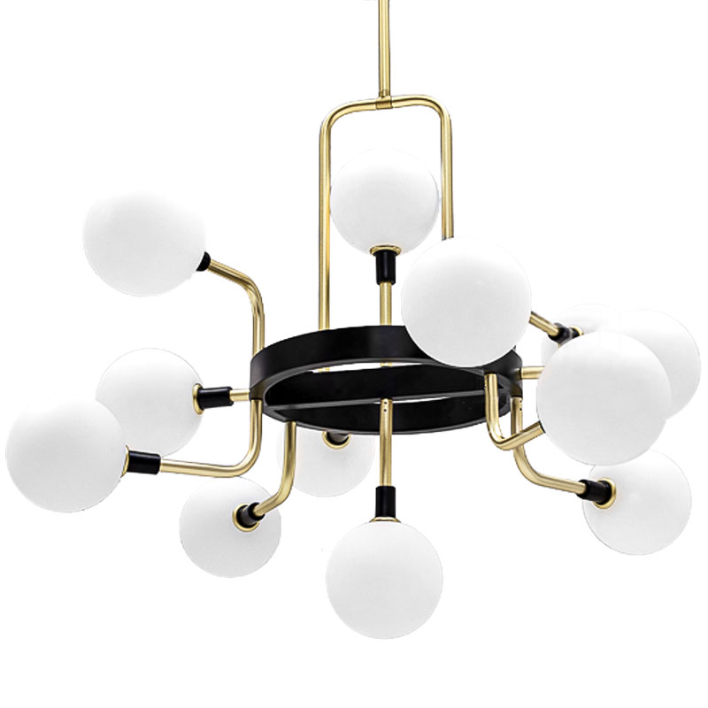 Люстра TECH Lighting Viaggio Chandelier 12 Черный Белый Глянцевое золото Люстра TECH Lighting Viaggio Chandelier 12 Черный Белый Глянцевое золото в Орле | Loft Concept