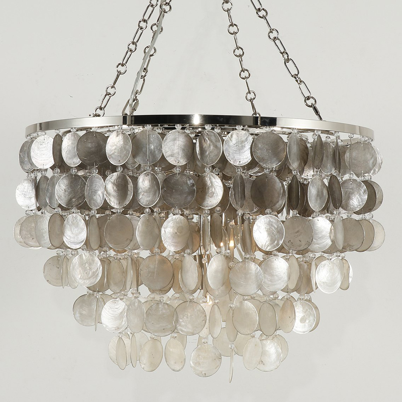 Люстра из ракушек SHELL Chandelier grey 61 Перламутровый Серый Люстра из ракушек SHELL Chandelier grey 61 Перламутровый Серый в Орле | Loft Concept