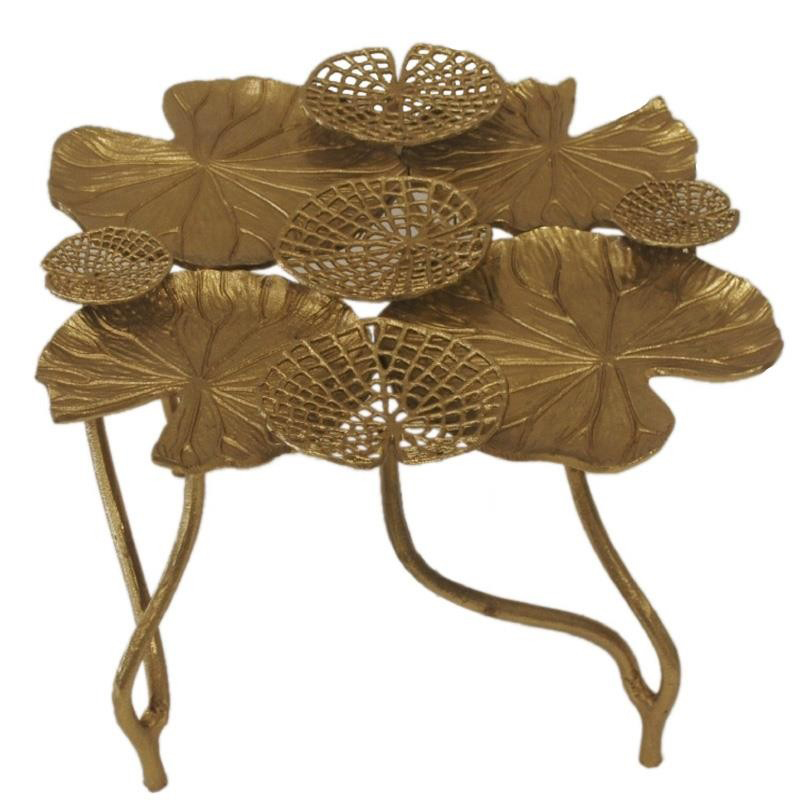 Кофейный стол Water Lily Leaves Table Золотой Кофейный стол Water Lily Leaves Table Золотой в Орле | Loft Concept