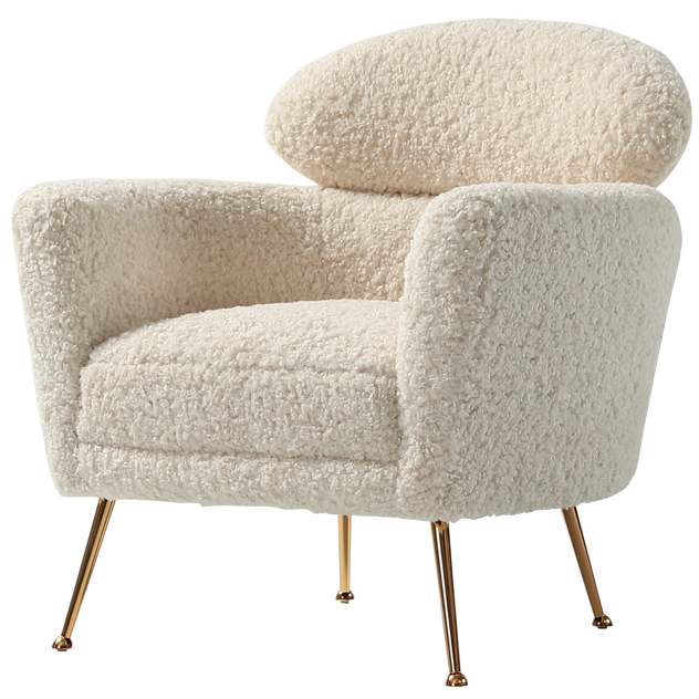Кресло Milk Boucle Chair Молочный Золотой Кресло Milk Boucle Chair Молочный Золотой в Орле | Loft Concept