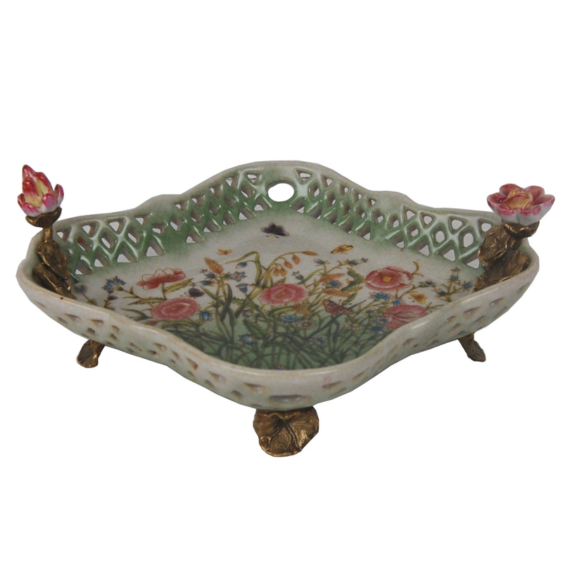 Блюдо Flower Meadow Dish Мульти Бронза Блюдо Flower Meadow Dish Мульти Бронза в Орле | Loft Concept