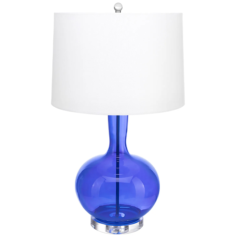 Настольная лампа Everly Lamp Белый Синий Прозрачный в Орле | Loft Concept 