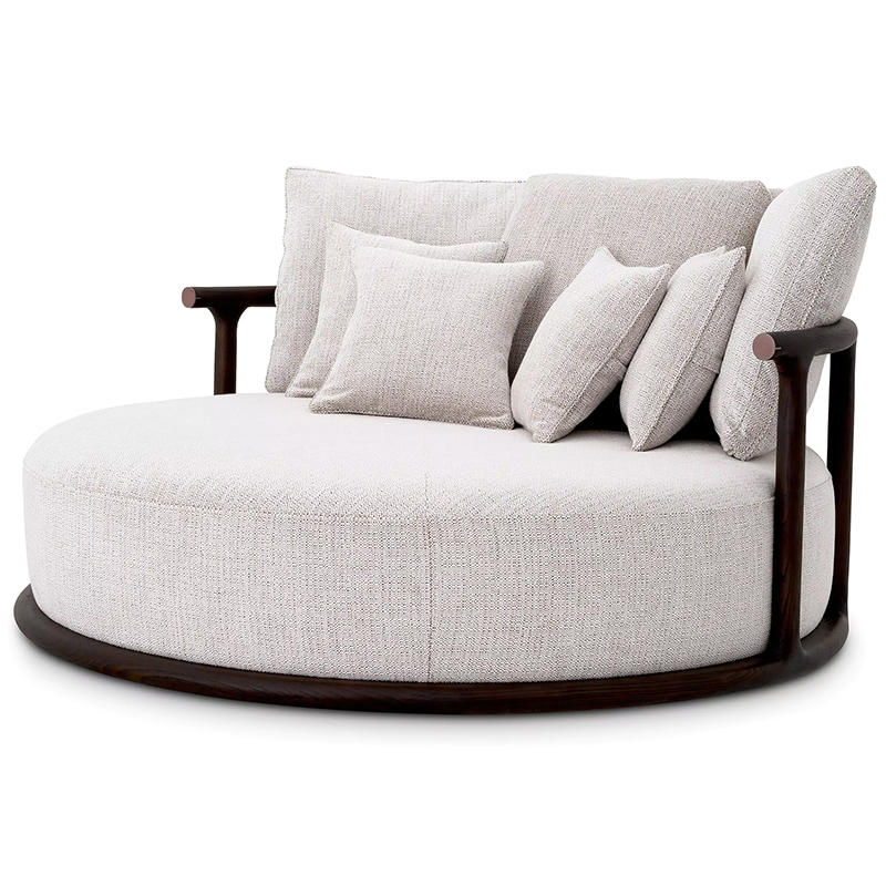 Диван Eichholtz Sofa Libero Round Бежево-серый Коричневый в Орле | Loft Concept 