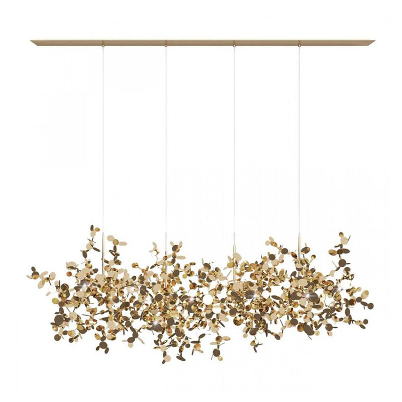 Люстра Terzani Argent Suspension Linear Gold длина 120 см Золотой Люстра Terzani Argent Suspension Linear Gold длина 120 см Золотой в Орле | Loft Concept