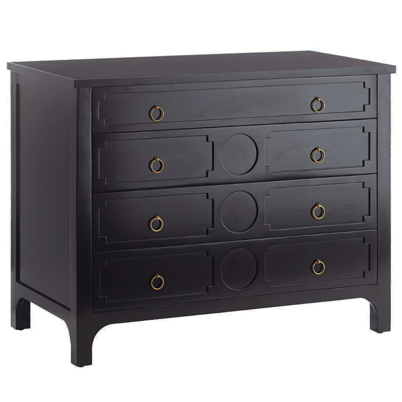Комод с 4-мя ящиками Lawrence chest of drawers Black Черный Черный Комод с 4-мя ящиками Lawrence chest of drawers Black Черный Черный в Орле | Loft Concept