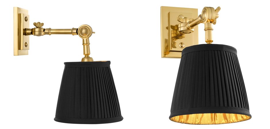Бра Wall Lamp Wentworth Single Gold+Black Бра Wall Lamp Wentworth Single Gold+Black - Loft-Concept в Орле
