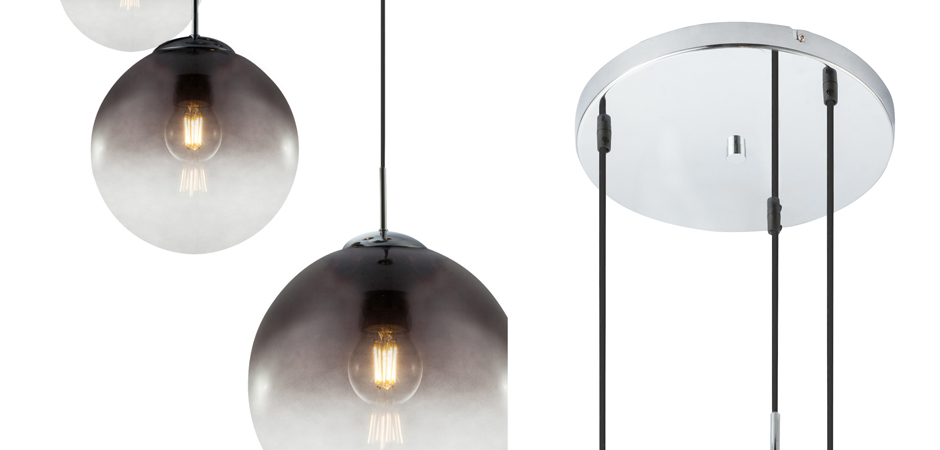 Люстра Ball Sunrise Pendant lamp smok 3 плафона Люстра Ball Sunrise Pendant lamp smok 3 плафона - Loft-Concept в Орле