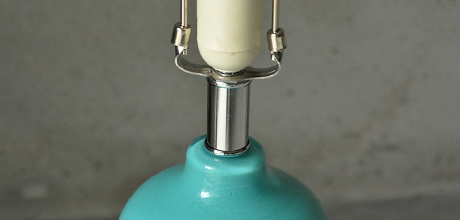 Настольная лампа Бирюзовое стекло - фото №2