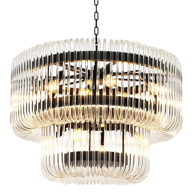 Люстра Eichholtz Chandelier Sutton House Темная бронза Прозрачный Люстра Eichholtz Chandelier Sutton House Темная бронза Прозрачный в Орле | Loft Concept