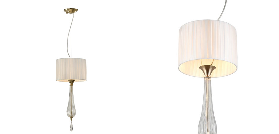 Подвесной светильник Fluff Brass с Абажуром Подвесной светильник Fluff Brass с Абажуром - Loft-Concept в Орле