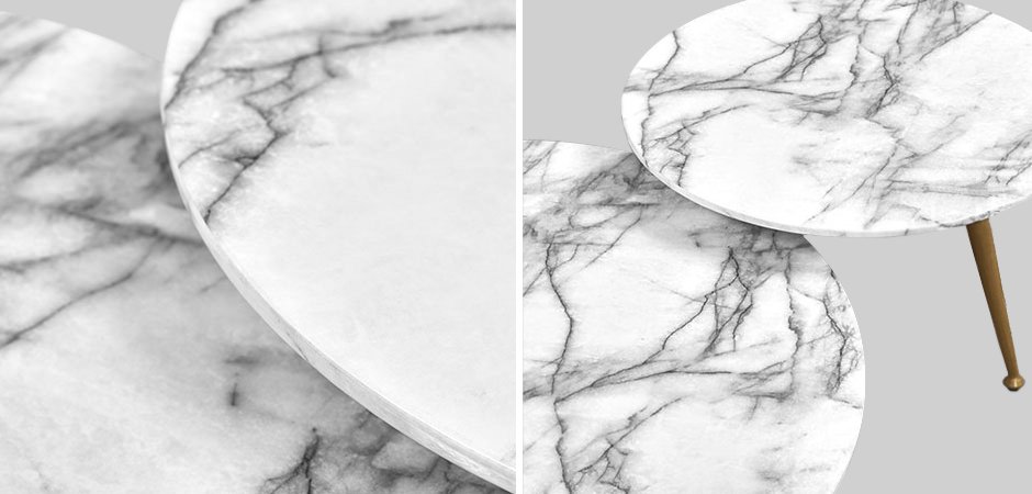 Комплект из двух столов Marble & Brass Комплект из двух столов Marble & Brass - Loft-Concept в Орле