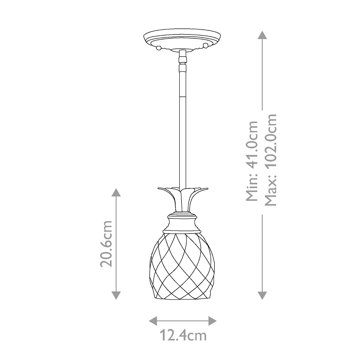 Подвесной светильник цвета латунь с прозрачнымплафоном в форме ананаса Hinkley в Орле
