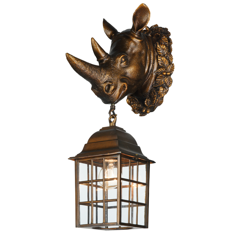 Уличный светильник Rhinoceros Lantern Темная бронза Прозрачное Стекло Уличный светильник Rhinoceros Lantern Темная бронза Прозрачное Стекло в Орле | Loft Concept
