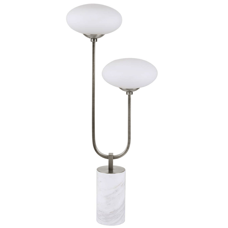 Oval Balls Mushrooms Table Lamp Silver Серебряный Прозрачный белый в Орле | Loft Concept 