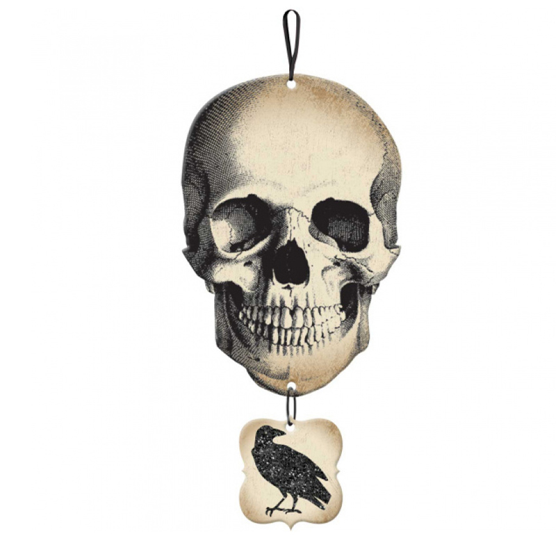 Аксессуар HALLOWEEN Hanging Skull Серый Черный Аксессуар HALLOWEEN Hanging Skull Серый Черный в Орле | Loft Concept