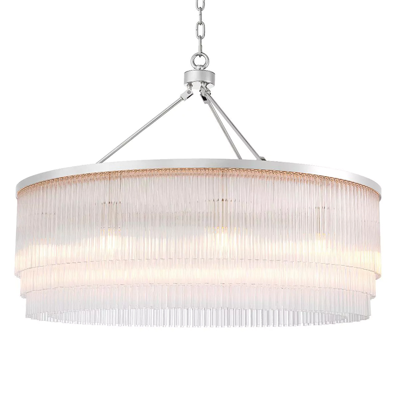 Люстра Eichholtz Chandelier Hector L Nickel Прозрачное Стекло Никель Люстра Eichholtz Chandelier Hector L Nickel Прозрачное Стекло Никель в Орле | Loft Concept