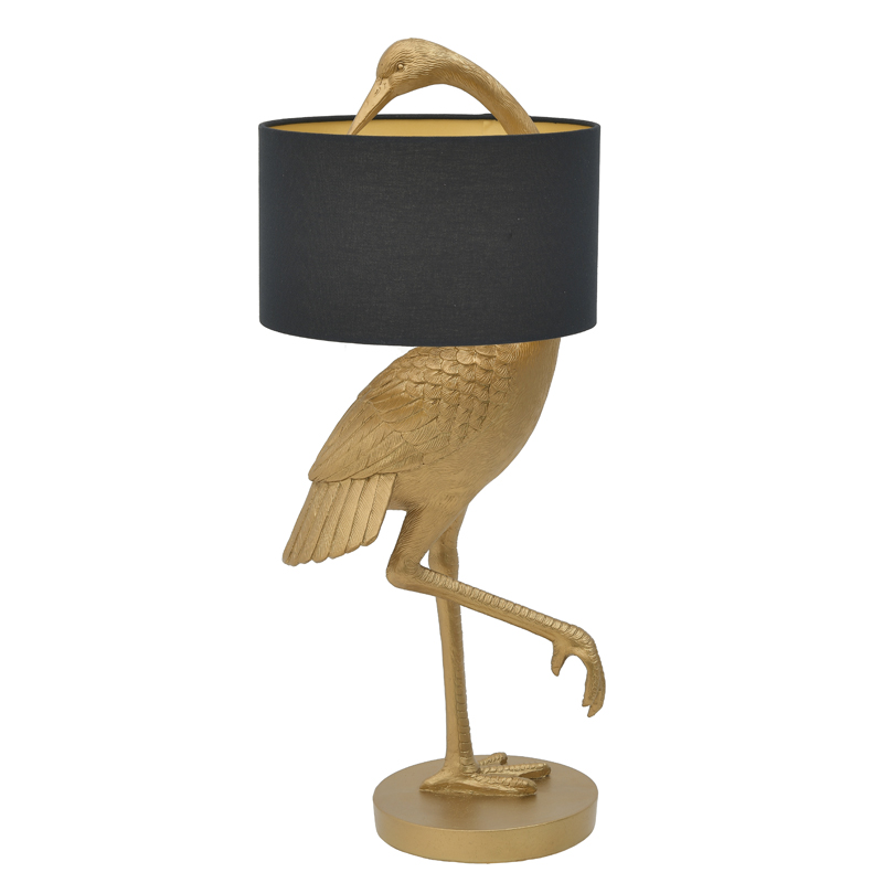 Настольная лампа Golden Stork Table lamp Золотой Черный Настольная лампа Golden Stork Table lamp Золотой Черный в Орле | Loft Concept