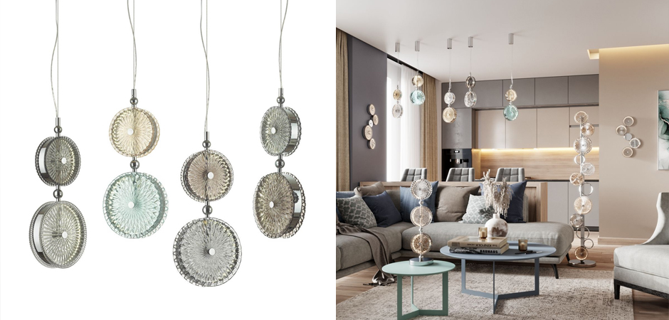 Подвесной светодиодный светильник Peony Yellow&Grey Подвесной светодиодный светильник Peony Yellow&Grey - Loft-Concept в Орле