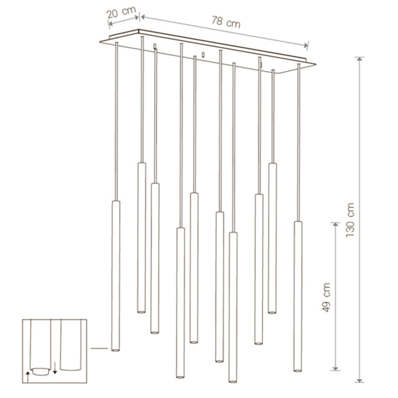 Светильник Trumpet Rectangle White 10 плафонов Светильник Trumpet Rectangle White 10 плафонов в Орле