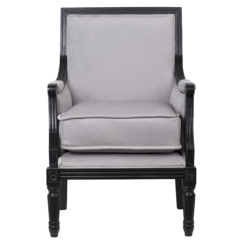 Кресло Harry Armchair black and grey velour Серый Черный Кресло Harry Armchair black and grey velour Серый Черный в Орле | Loft Concept