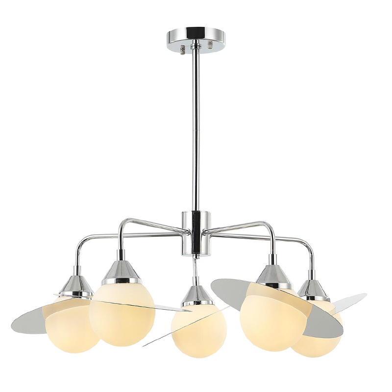 Люстра Phainon Chrome Chandelier 5 Хром Белый Люстра Phainon Chrome Chandelier 5 Хром Белый в Орле | Loft Concept