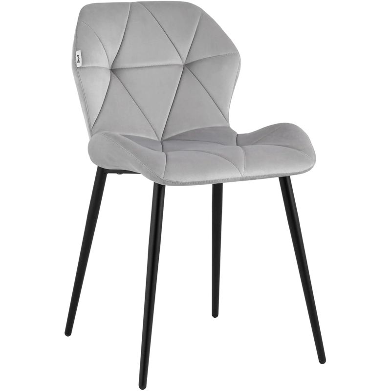 Стул Jeroen Chair II Серый Велюр Серый Черный Стул Jeroen Chair II Серый Велюр Серый Черный в Орле | Loft Concept