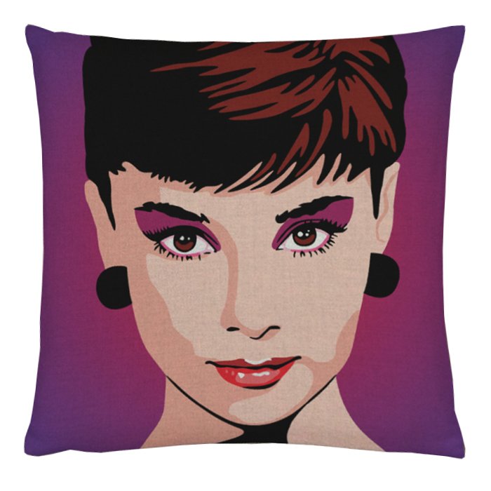 Декоративная подушка Audrey Hepburn #2 Пурпурный Декоративная подушка Audrey Hepburn #2 Пурпурный в Орле | Loft Concept