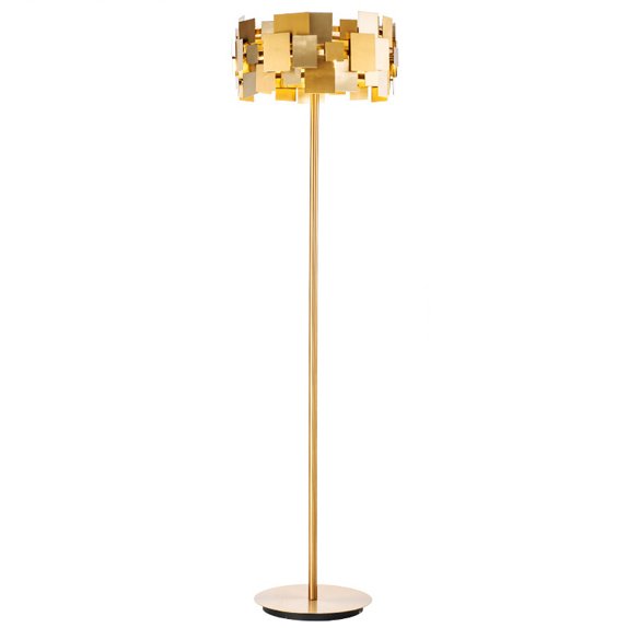Торшер Gold Plate Floor Lamp Торшер Gold Plate Floor Lamp в Орле | Loft Concept