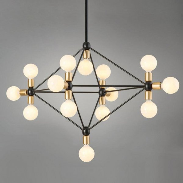 Люстра Modo Chandelier 14 Milk Bulb Золотой Белый Черный Люстра Modo Chandelier 14 Milk Bulb Золотой Белый Черный в Орле | Loft Concept
